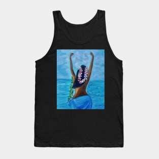 Hula on the Beach Flower Leis Tank Top